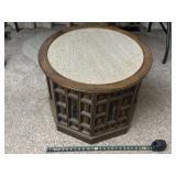 Round End Table with storage