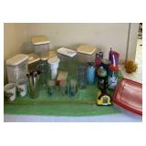 Egg container, drink shaker, plastic containers