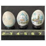 Etched Marble Taiwan Eggs with Stands