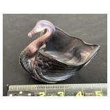 Imperial Slag Glass Swan Dish