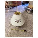 Lamp with beautiful lamp shade with flowers