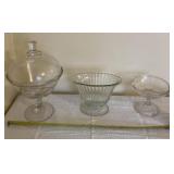 Early American Pattern dish with lid, candy dish