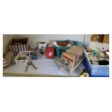 Quilting books, material, yarn and sewing