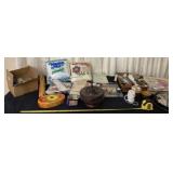 Sewing lot with buttons, thread, pillow stuffing