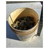 Small bucket of fittings- mostly brass