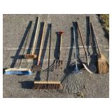 Shovel, brooms, potato fork & More