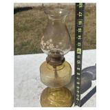 Bartlett Collins Amber glass Oil Lamp