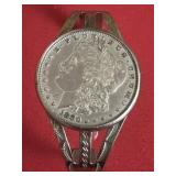 1880 Morgan Silver Dollar in nickel silver Cuff