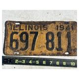 1941 Illinois License Plate