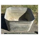 Square Galvanized Tub with handles