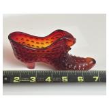 Fenton Ruby Red Glass Shoe