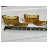 Fenton Amber Glass Shoes