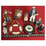 Captain Figurines- two damaged