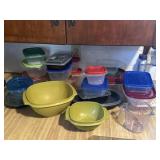 Plastic Storage Containers including Tupperware