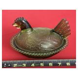 Green Hen on Nest