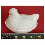 Milk Glass Hen On Nest