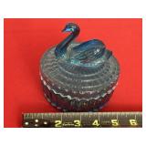 Jeannette Glass Swan Candy Dish