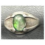 Sz.10 Sterling Fire Opal Ring 4.23 grams