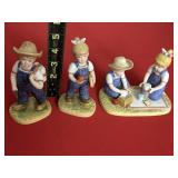 1985 & 1998 Homco Denim Day Figurines- boy on