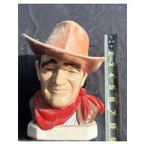 John Wayne Western Bust Statue Ceramic Head