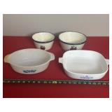 FireKing, Corningware, Apple Print Bowls