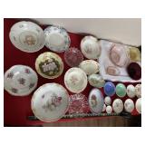 German Vegetable Bowl, Pink Depression, Ruby Red