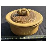 2qt Pig Stoneware Casserole Bean Pot Large