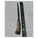 Honing rod- Sterling Silver & Antler Bone handle