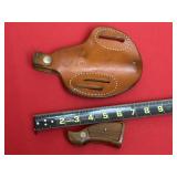 Smith & Wesson Hand gun grips, leather holster