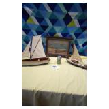 Decorative sailboats and picture
