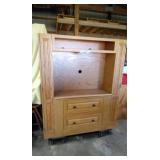 Maple homemade corner TV cabinet