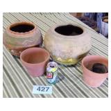 Flower clay pots