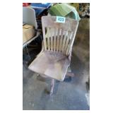 Antique wooden desk chair