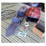 Motorcycle helmet and miscellaneous items