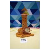 Wooden lighthouse clock