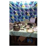 Assortment of pots and pans,bakeware, strainers
