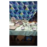 Assortment of lids and kitchen items