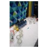 Assortment of glasses and beer glasses