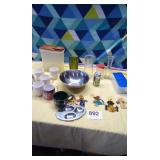 Coffee cups ,suncatchers,stainless bowl,vases and