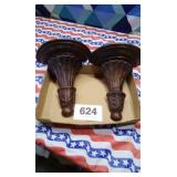 Wooden shelves