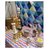 Assortment of lamps ,wall art scentcy wax lamps