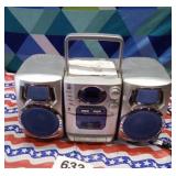 Portable stereo cassette player doesn