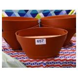 5 plant pots for deck rail