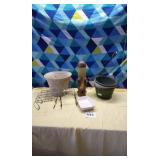 Plant containers  bird feeder and miscellaneous