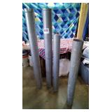 3 insulated stove pipe and 1 galvanized pipe