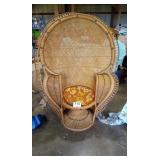 Wicker peacock chair