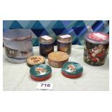 Assortment of tins