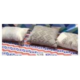 3 throw pillows