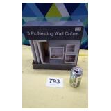 New 3 piece Nesting  wall cubes