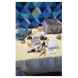 Craft supplies and storage container